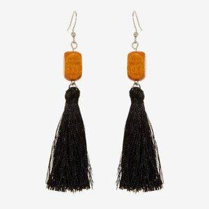Tassel and Bead Dangle Earrings